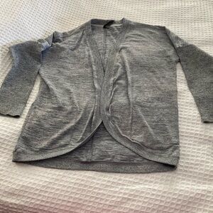 90 Degree By Reflex Gray Open Front Cardigan